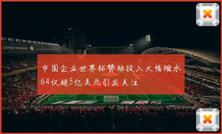 中国企业世界杯赞助投入大幅缩水64仅超5亿美元引发关注